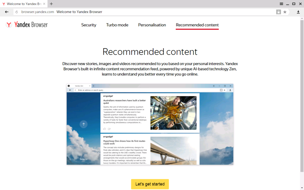 recommended content