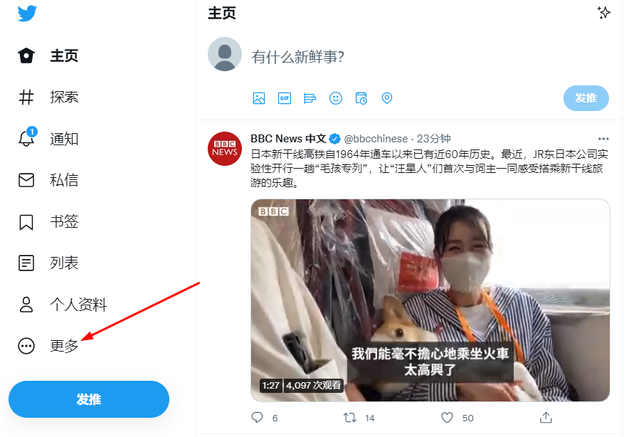 Twitter首页