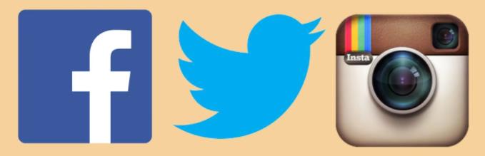 facebook、twitter、instagram