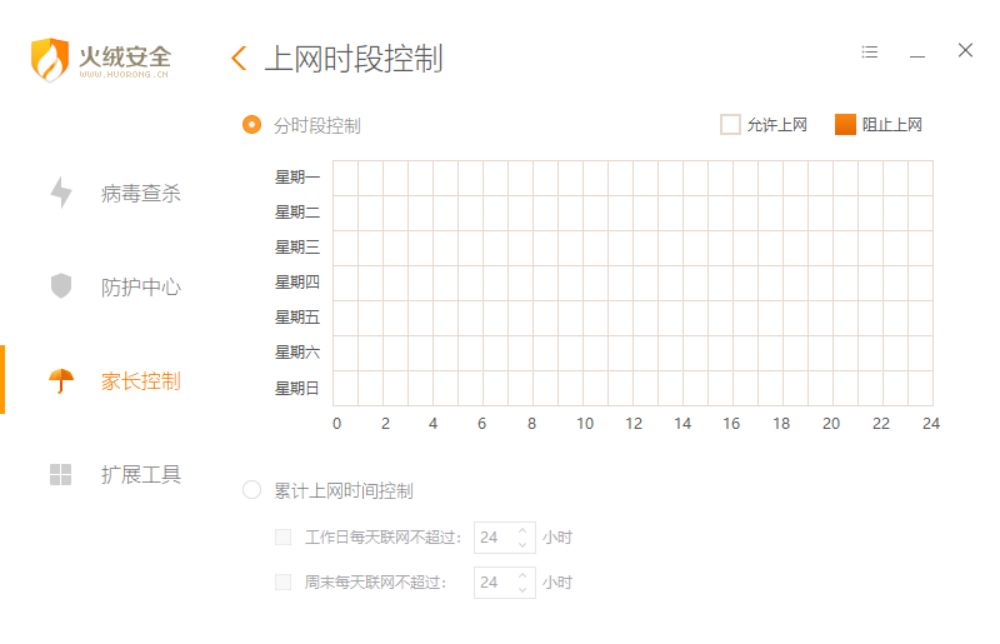 上网时间段